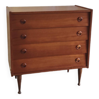 Scandinavian style chest of drawers in teak - 60s