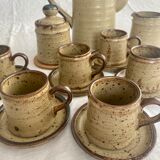 Ensemble espresso saké en grès rocaille Japon