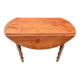 Round solid oak table with extensions, cabinetmaker's sliding mechanism,