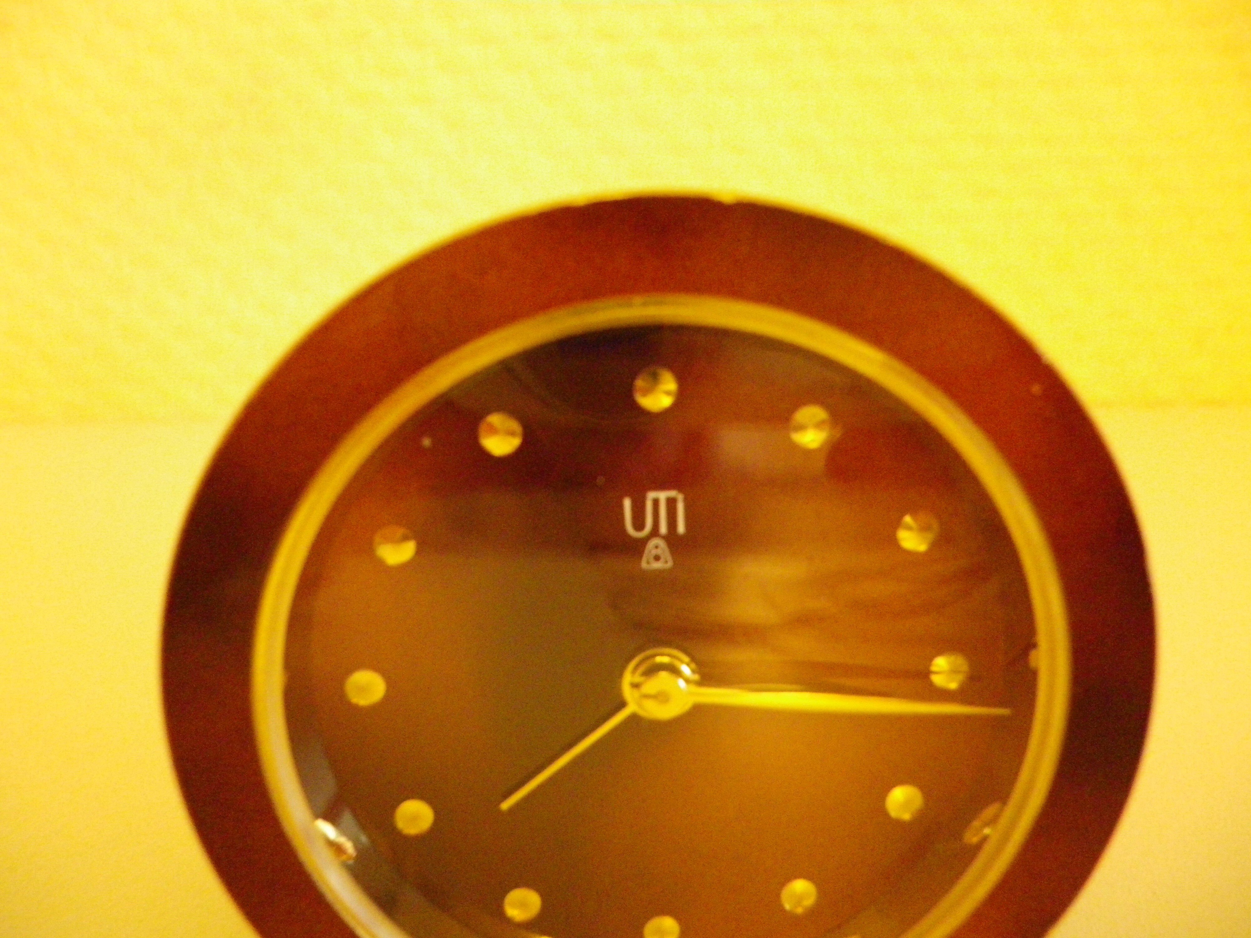 Uti clock from France - brass and lacquer - 1950s/1955
