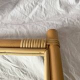Vintage bamboo and rattan mirror