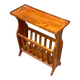 Magazine rack document holder in solid light oak satin wood