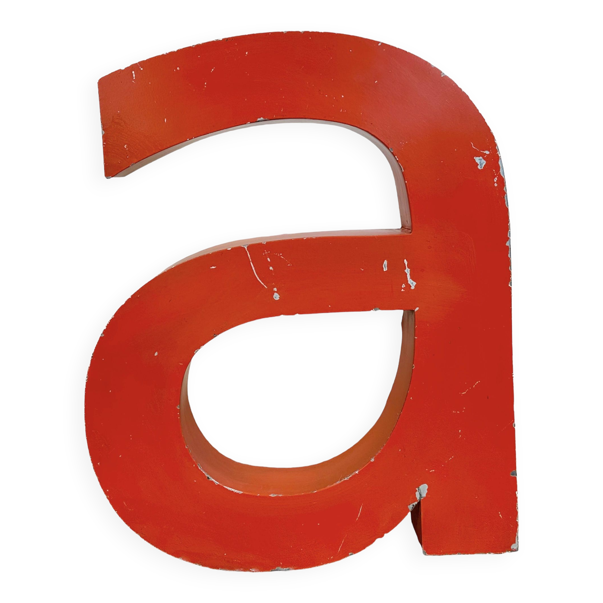 Façade vintage en fer rouge lettre a, 1970s