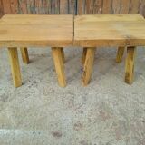 Pair of solid wood coffee tables