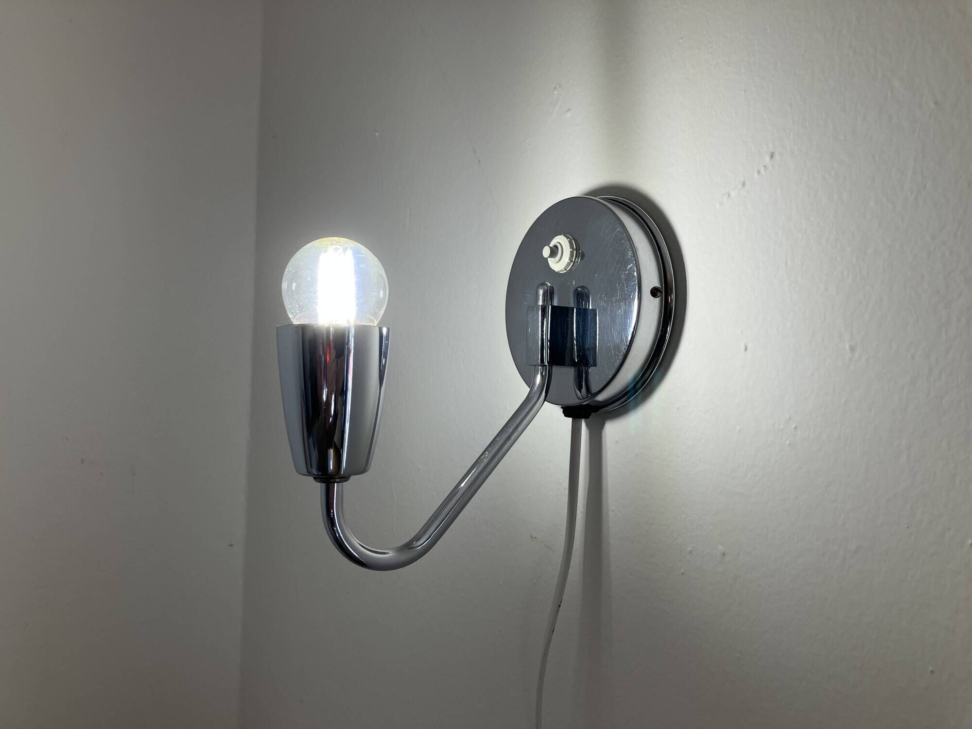 Functionalist Wall Lamp by Zukov, Czechoslovakia, 1940s