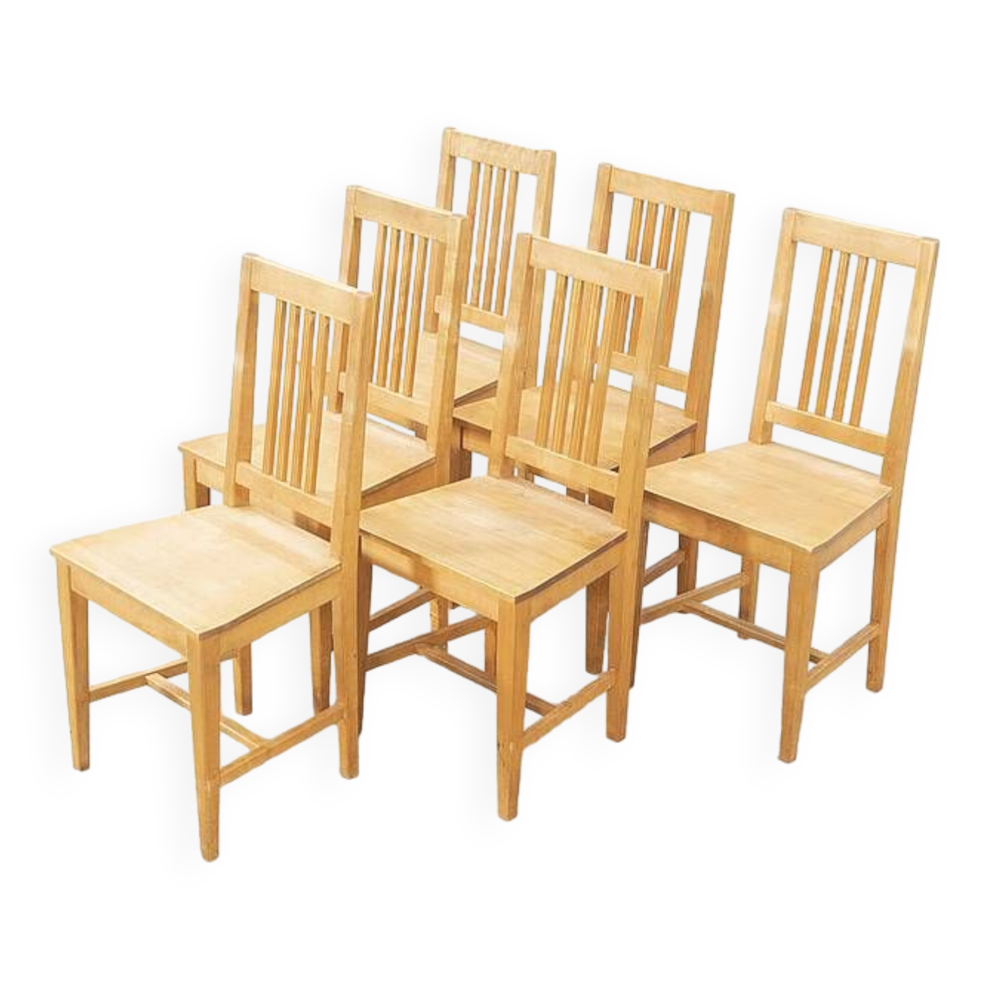 6 vintage Axel Larson chairs from mobel-shop suede