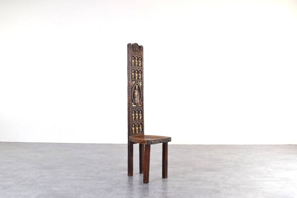 Chaise haute espagnole d'Ormecasa avec Jésus et les Apôtres, années 1970.