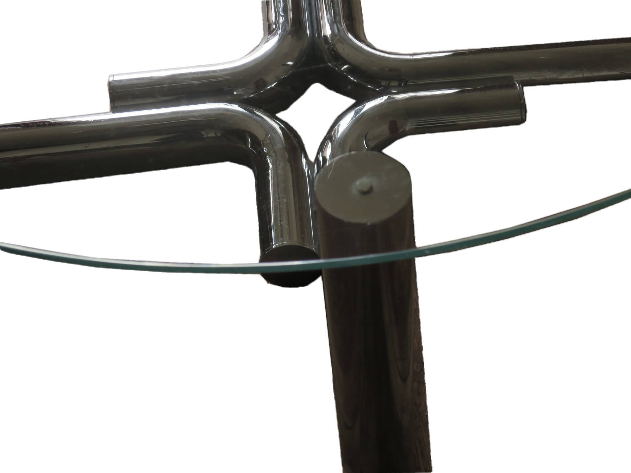 Tubular steel and glass coffee table, 1960s