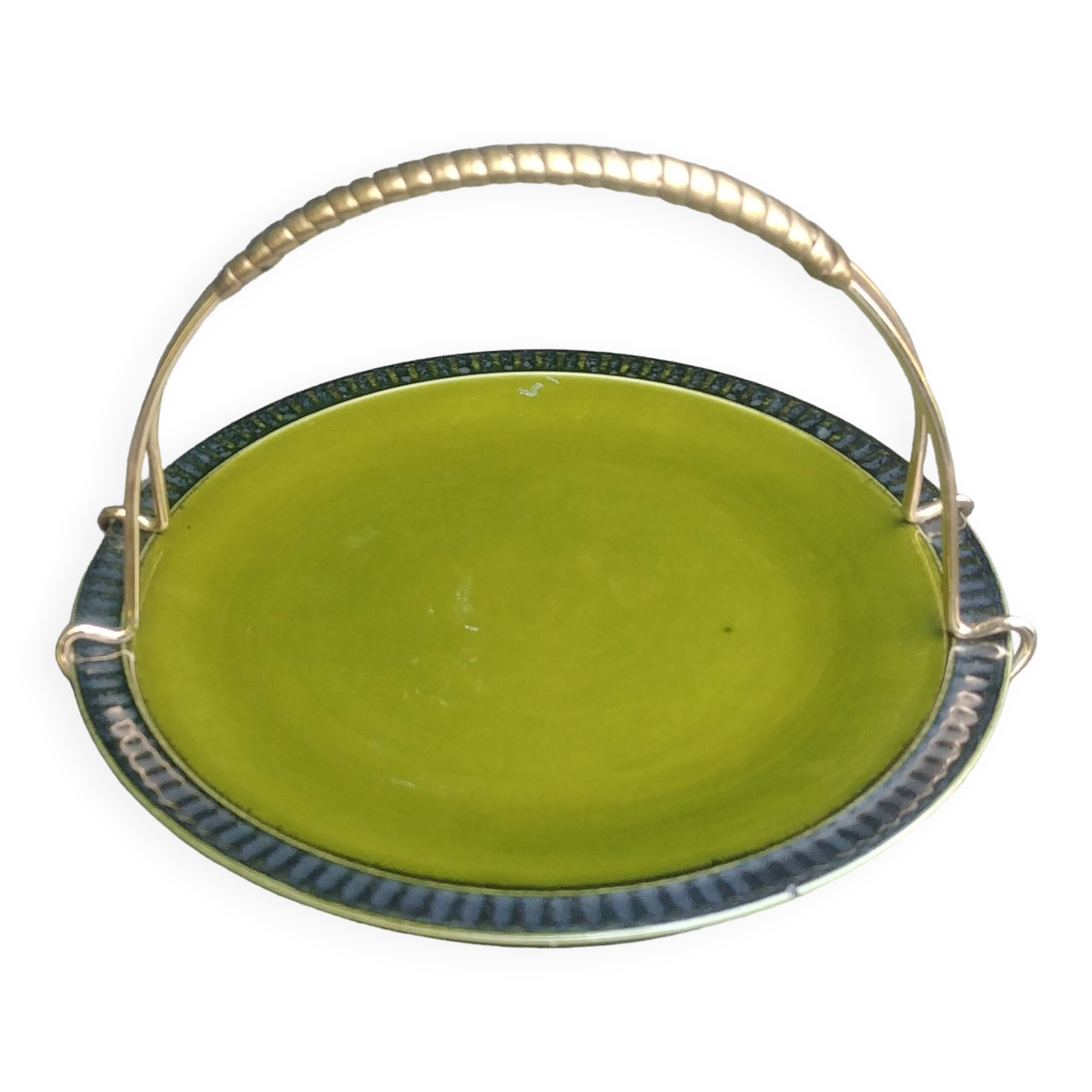 Small porcelain servant/tray from the Boch Belgium earthenware factory, 1960s.