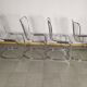 Lot de 4 chaise design en métal chromé années 70