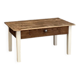 Wooden coffee table with drawer