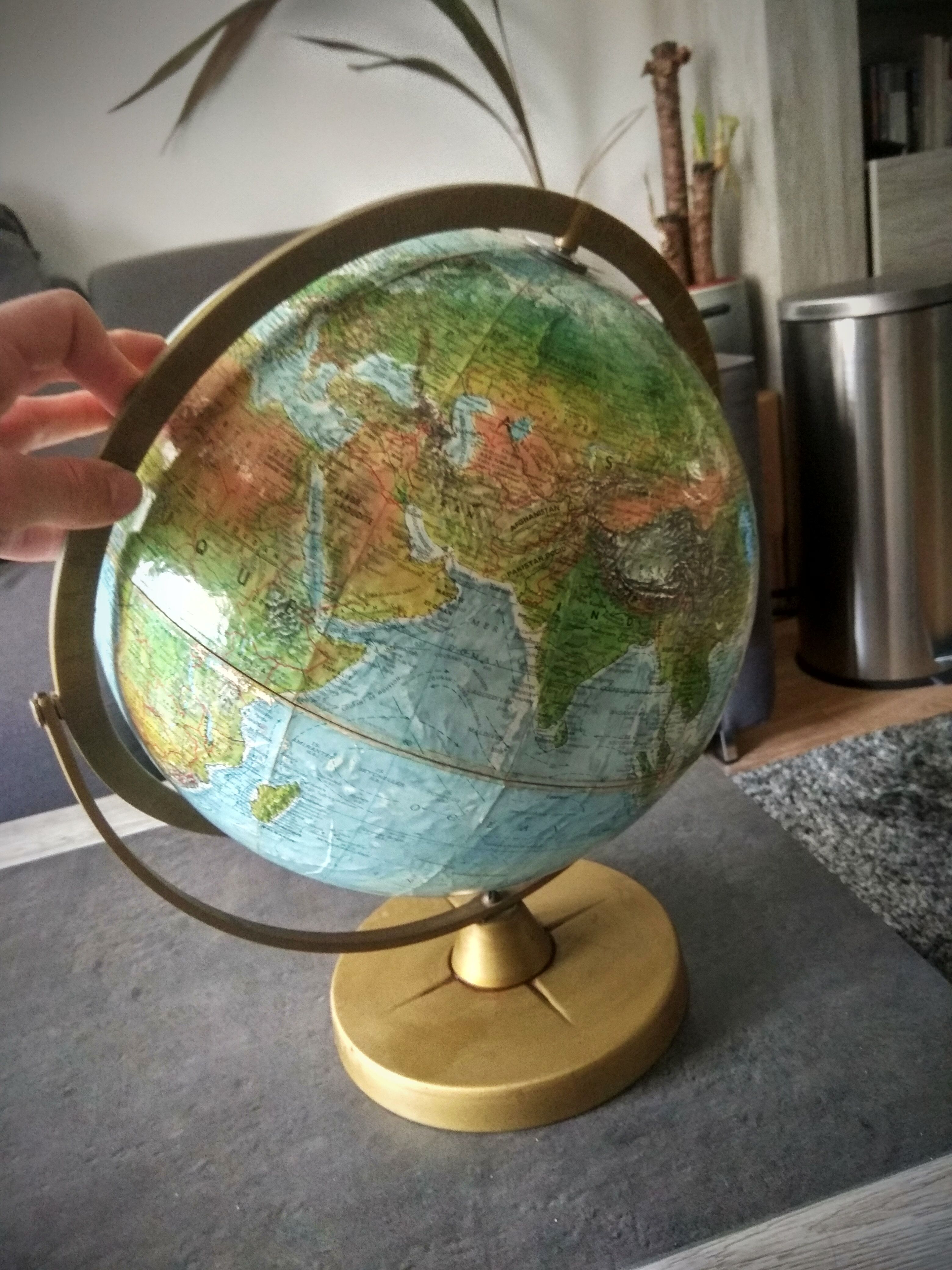 Vintage globe 60 scan globe a/s replogle 1960 Denmark (rotatable 360 °)