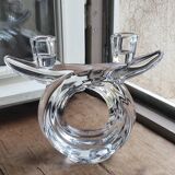Vannes crystal candle holder - vintage