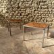 Burr walnut side table - 90s