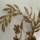 Hollywood regency Style Metal Gold Wall Light Sconce Floral 1970s, by Ledungs