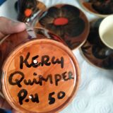 Ceramic coffee service Quimper Quercy