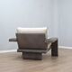 Fauteuil Marzio Cecchi en cuir côtelé et coussins en duvet d'oie années 1970