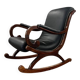 Vintage black leather rocking chair