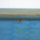 Antique chest painted blue in pine – Central Europe, around 1900