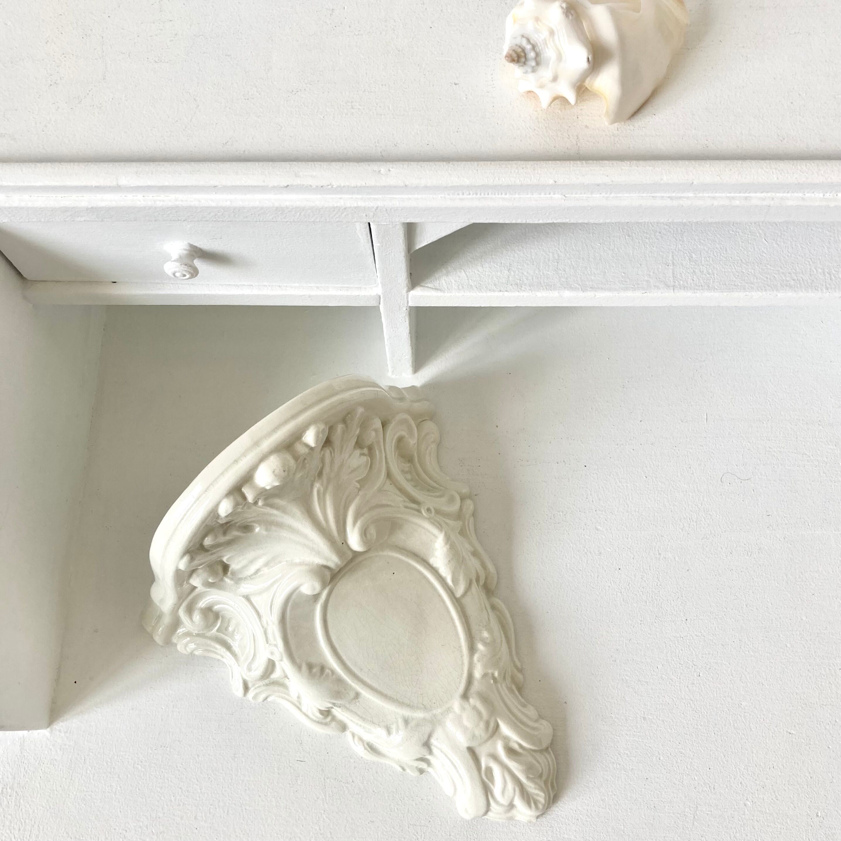 Wall console ceramic shelf