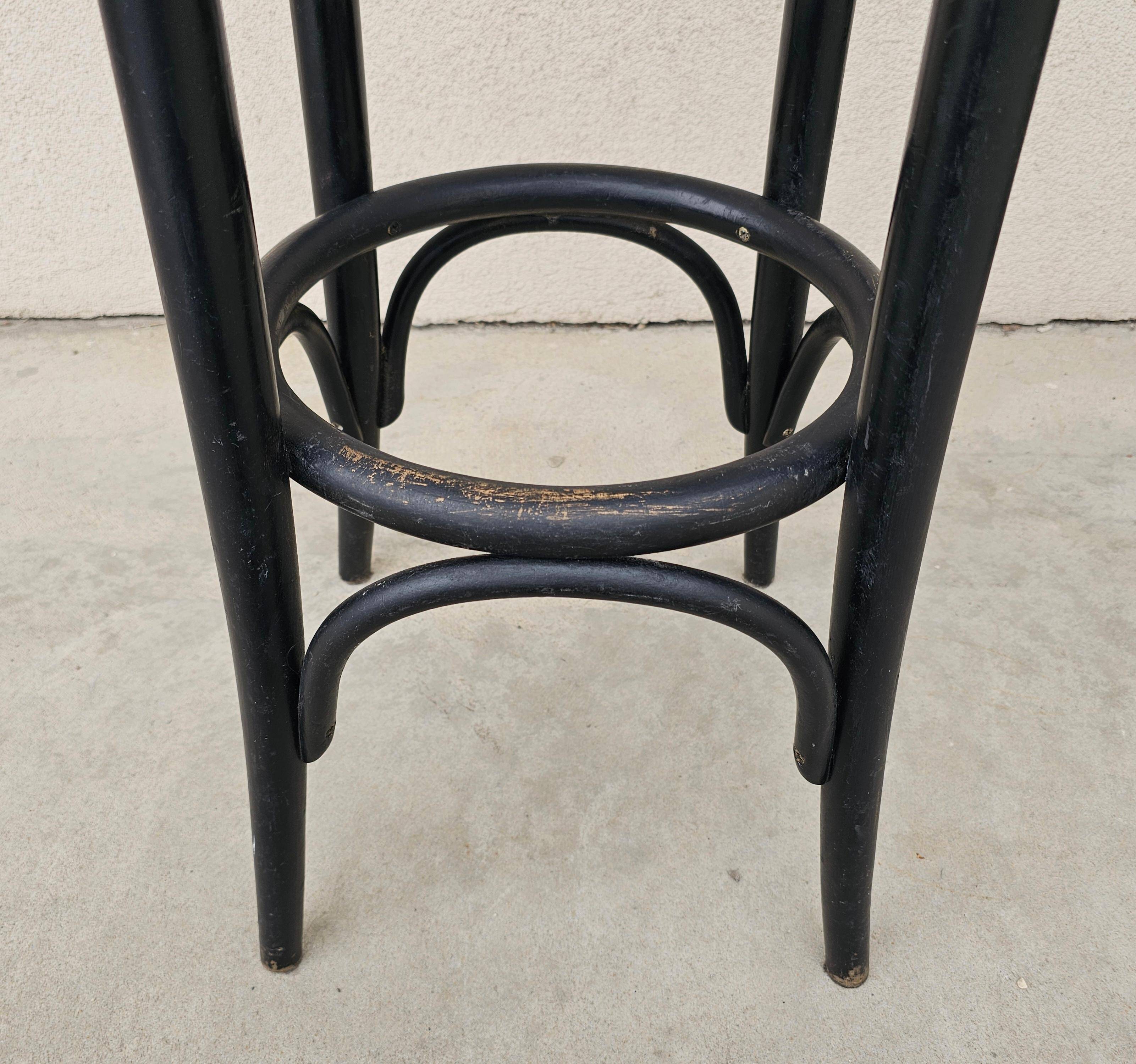 Vintage bent beech bar stool Mundus 1970s