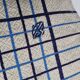 Vintage table set, damask tablecloth and 8 embroidered napkins with blue and white patterns