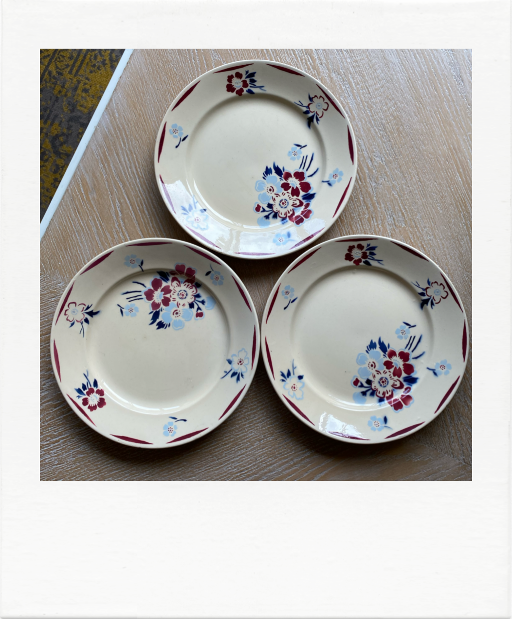 Ensemble de 3 assiette Luneville modèle Evreux
