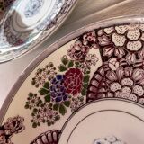 2 large Japanese plates with rare “Inban” decoration