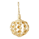 Flower ball chandelier - vintage floral pendant light in gold metal