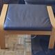 Ikea leather footstool pouf 2000s france scandinavian style knisa model color