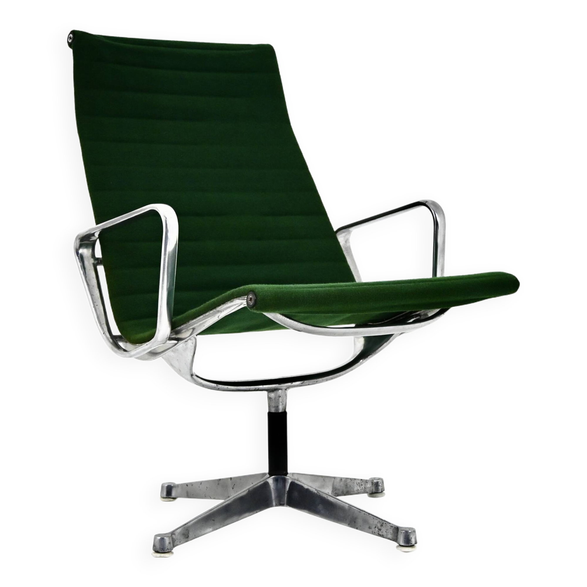 Green EA124 armchair by Charles and Ray Eames for Herman Miller, 1970s