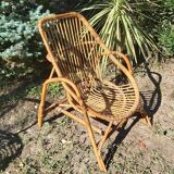 Vintage rattan armchair