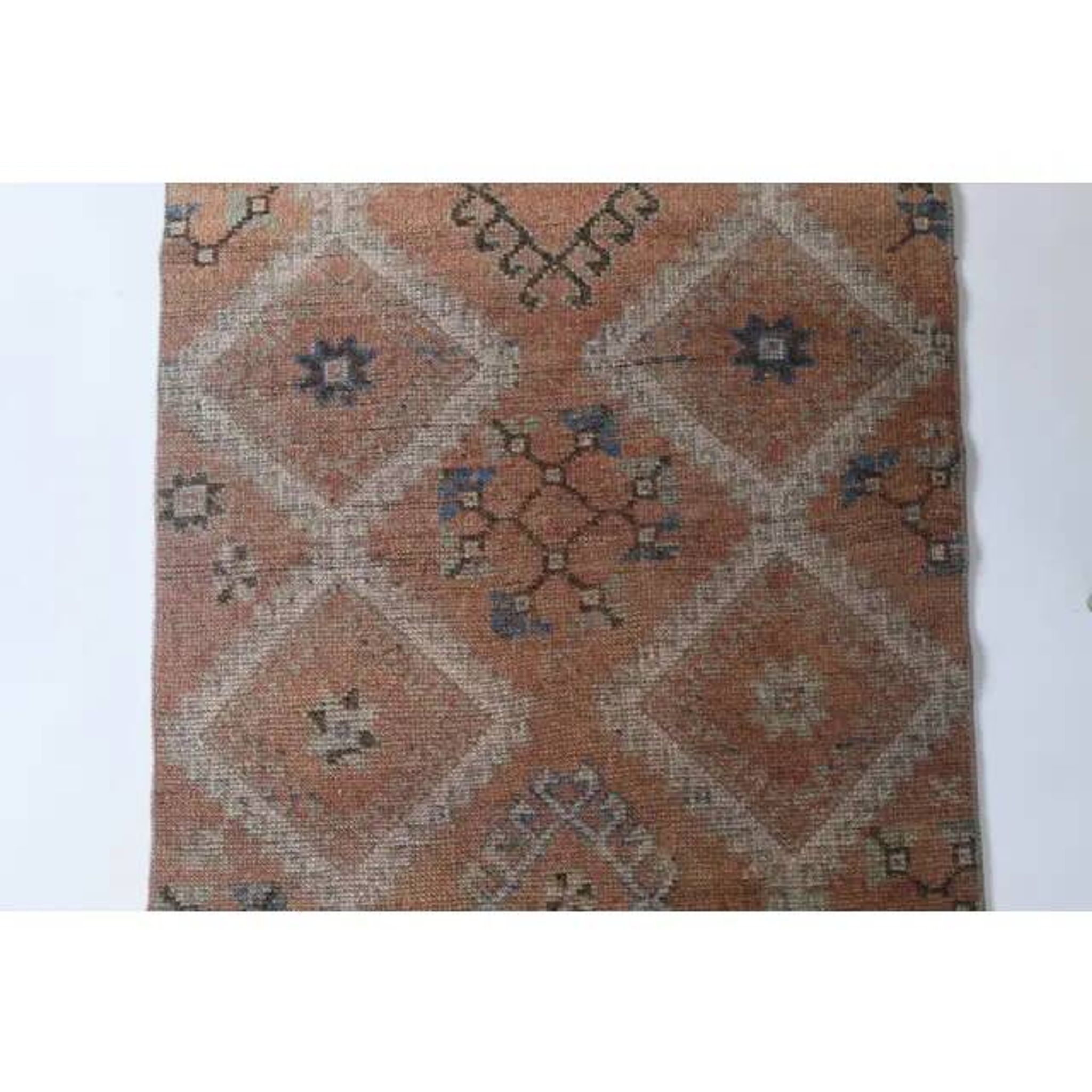 1970s Turkish Hand-Knotted Wool Cotton Red Runner 101x320