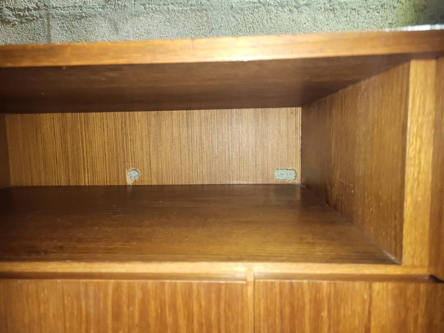 Meuble vinyles et enceintes 1960 scandinave teck