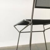 Postmodern vintage metal side chair by Rolf Rahmlow, 1980s