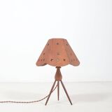 Lampe de table trépied danoise en teck, années 1960