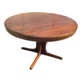 Extendable round table for 4 to 6 people, wood.