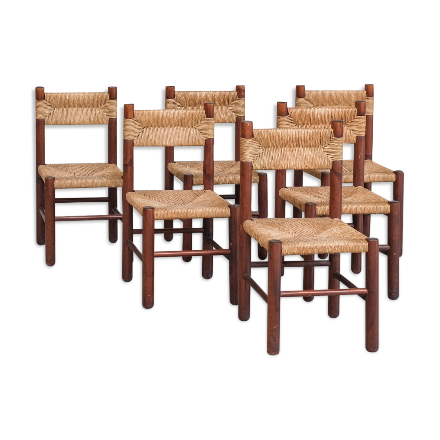 Set of six dining chairs