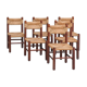 Set of six dining chairs