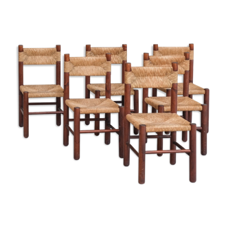 Set of six dining chairs