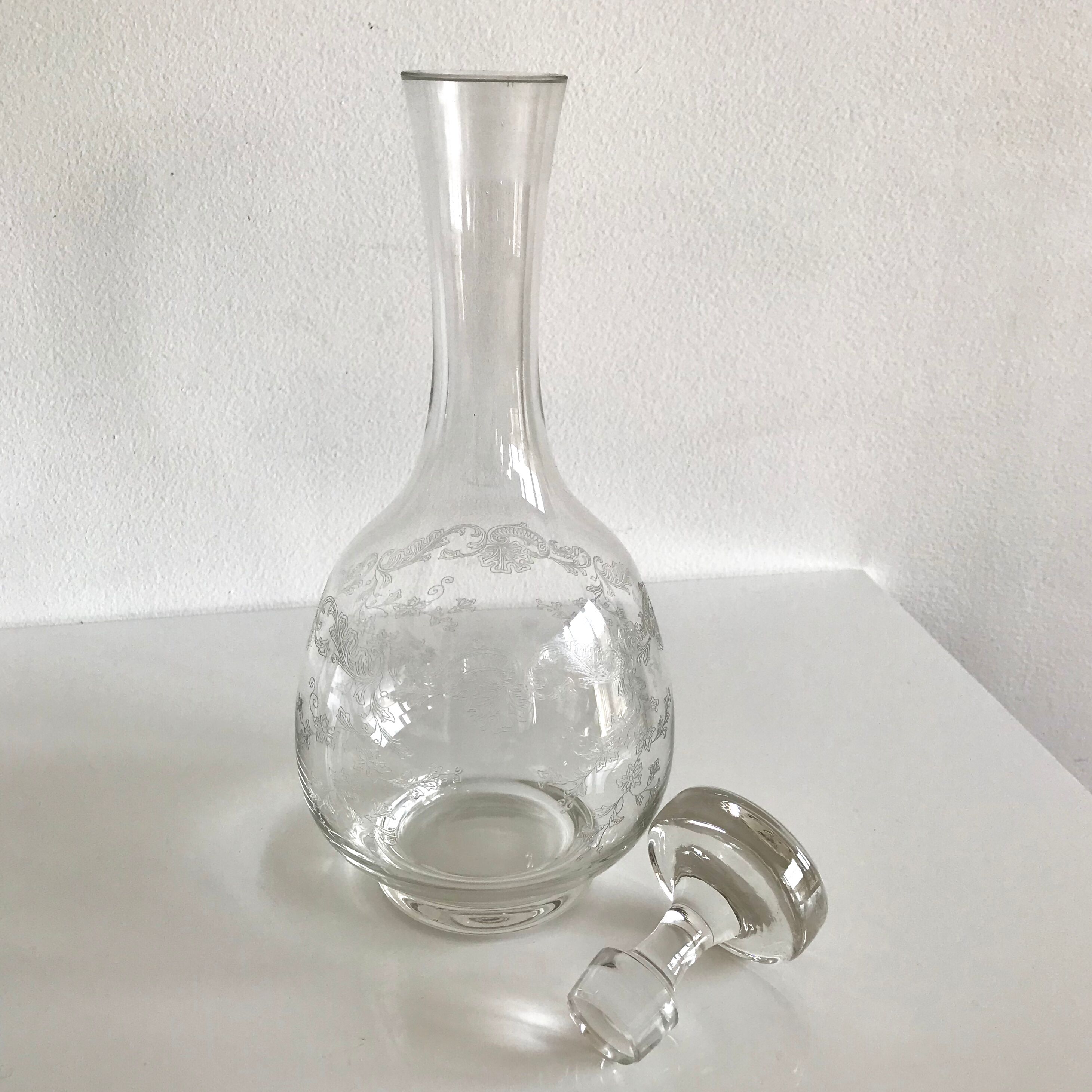 Bohemian engraved decoration Crystal decanter