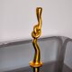 Bougeoirs noeud, design brutaliste, bronze, italie, 1970