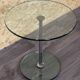 1970s 1980s Coffee Table Side Table in Chrome and Glass Space Age Design