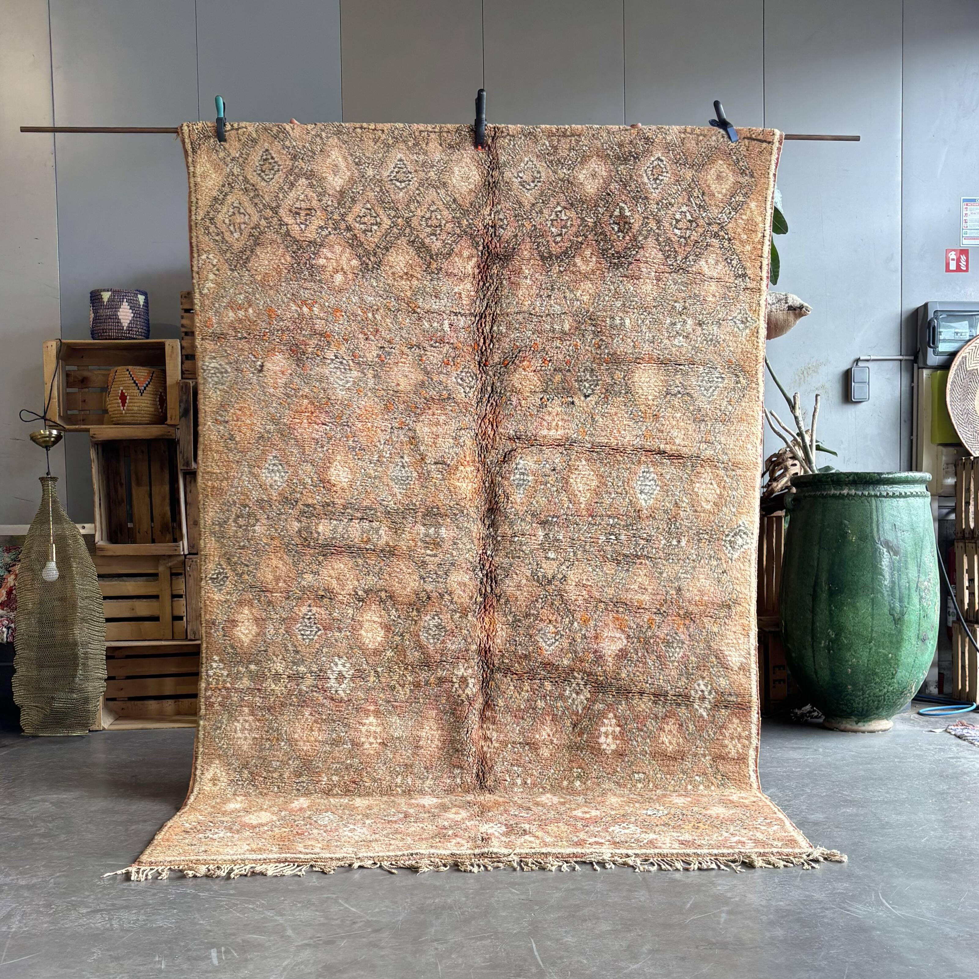 Bohemian Chic Moroccan Handcrafted Wool Rug