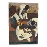 The game of dominoes, oil on canvas.