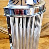 Chrome and glass tube wall light Petitot Genet and Michon c 1950