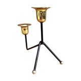 Modernist two-light standing candlestick, Belgium 1970s.