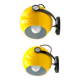 Pair of Yellow Wall Lamps by Emmedi, New Old Stock 1970s