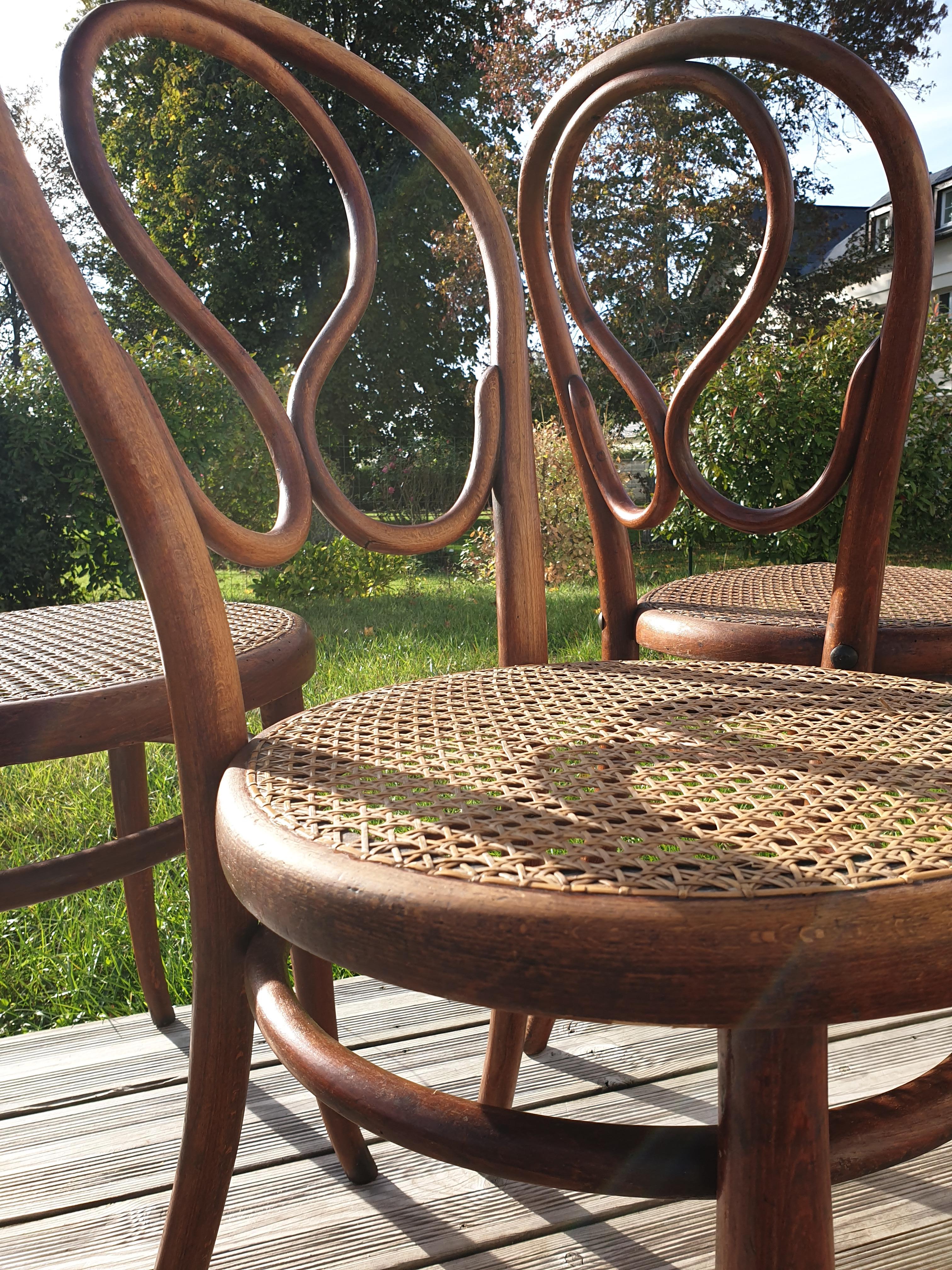 Série de 6 chaises Thonet N°20 Omega