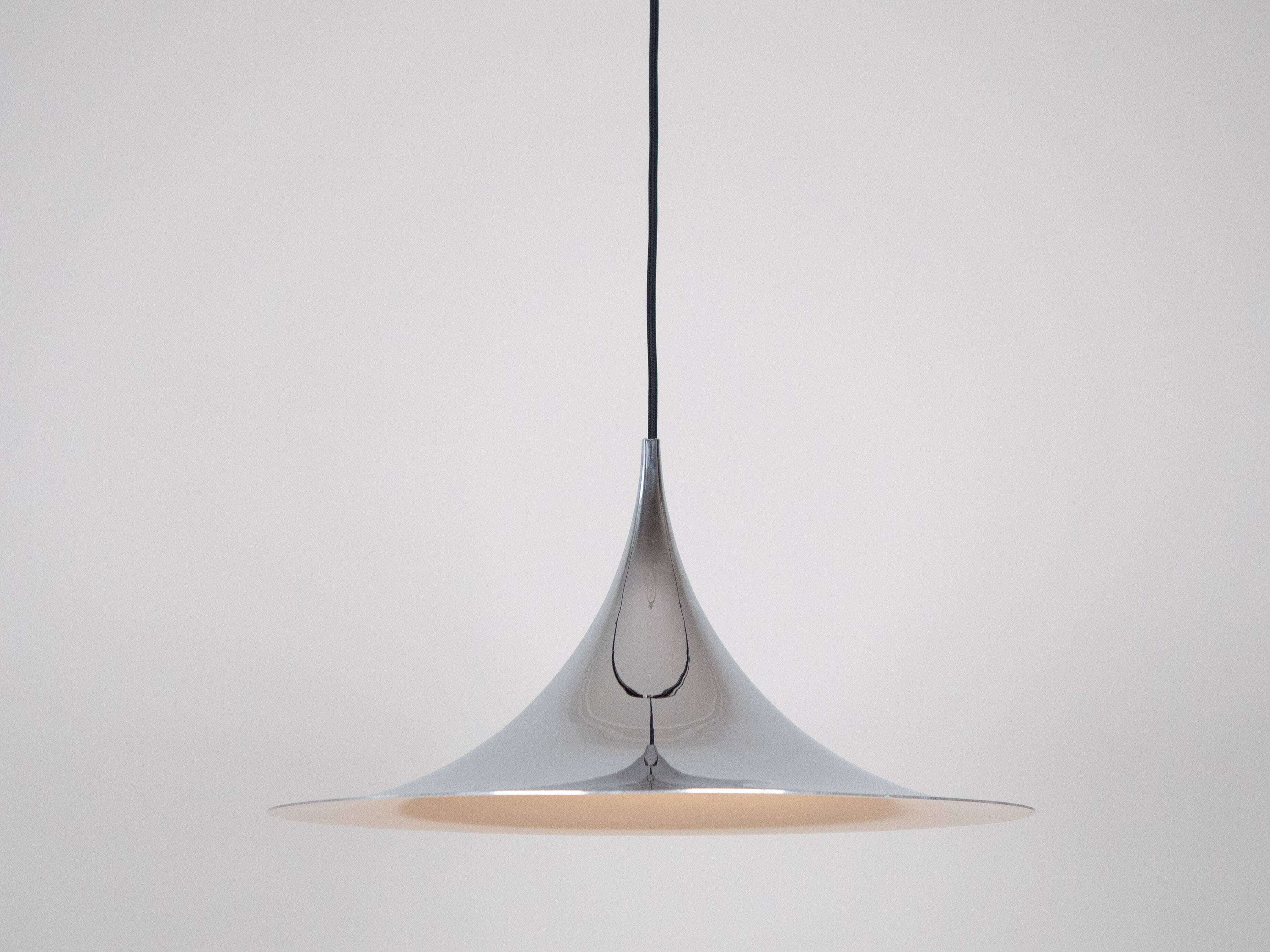 Danish vintage pendant lamp Semi by Bonderup and Thorup, Fog og Morup, 1968